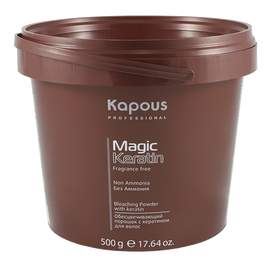 Средства для обесцвечивания волос (Обесцвечивающий порошок с кератином для волос Kapous Magic Keratin Non Ammonia 500 г) - купить по низкой цене с доставкой по России